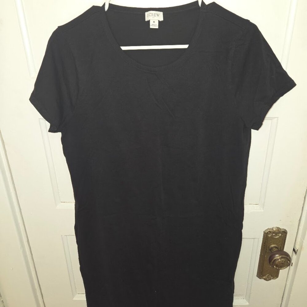 J. Crew Black Short Sleeve Cotton Dress - Women's Size Medium